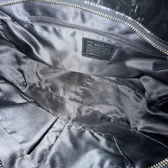 Coach Glossy Black Embossed Tote#F17729 - Picture 14 of 16